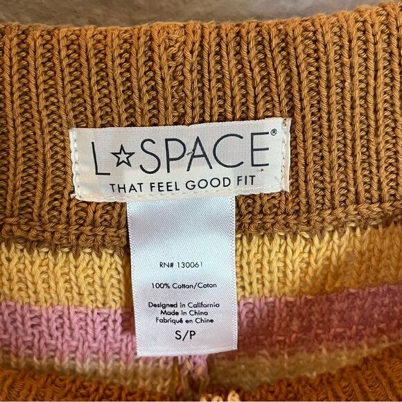 L*Space Turn the Tide 2 Piece Knit Swim Coverup Set in Cancun Stripe size Small - Picture 15 of 15